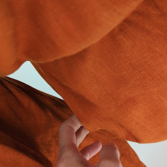 Eloquii Wide Leg Jumpsuit Brown 16 balloon sleeve hipster rustic cottagecore - Picture 6 of 10